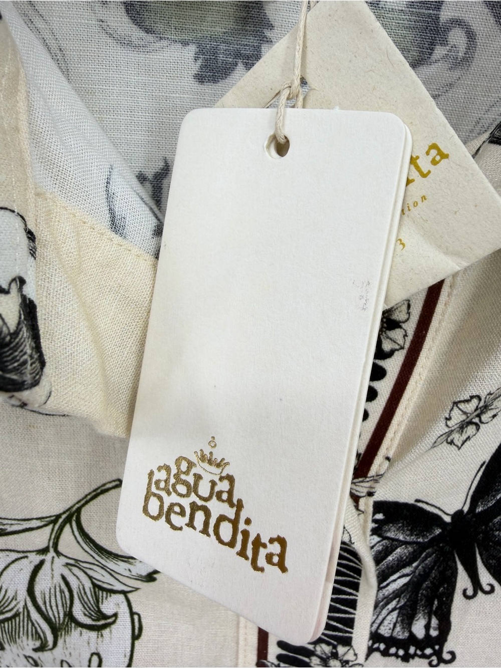 Agua Bendita NWT Chrissy Thorn Shirtdress Cover-Up Tunic Cotton Linen Size S - Picture 10 of 15